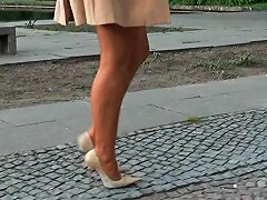 Classy Lady Strolling Through Berlin In High Heel